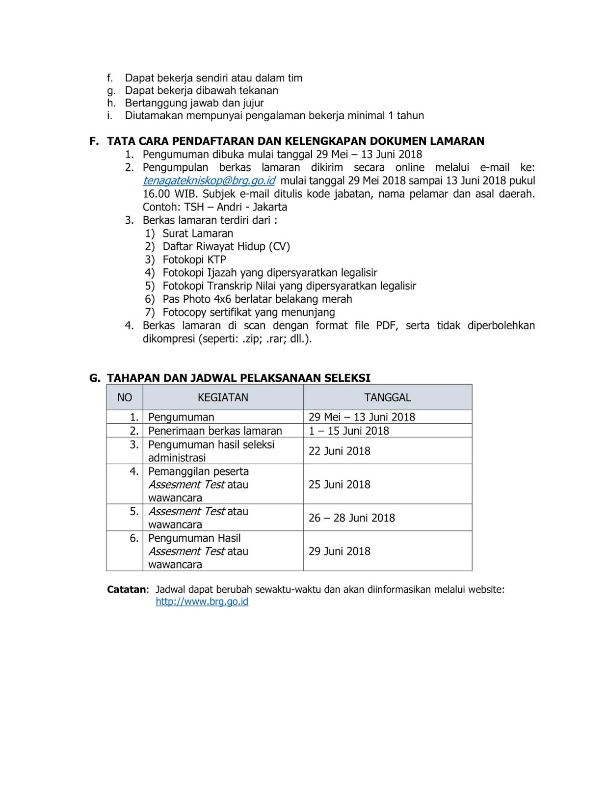 1 Pengumuman 29 Mei – 13 Juni 2018