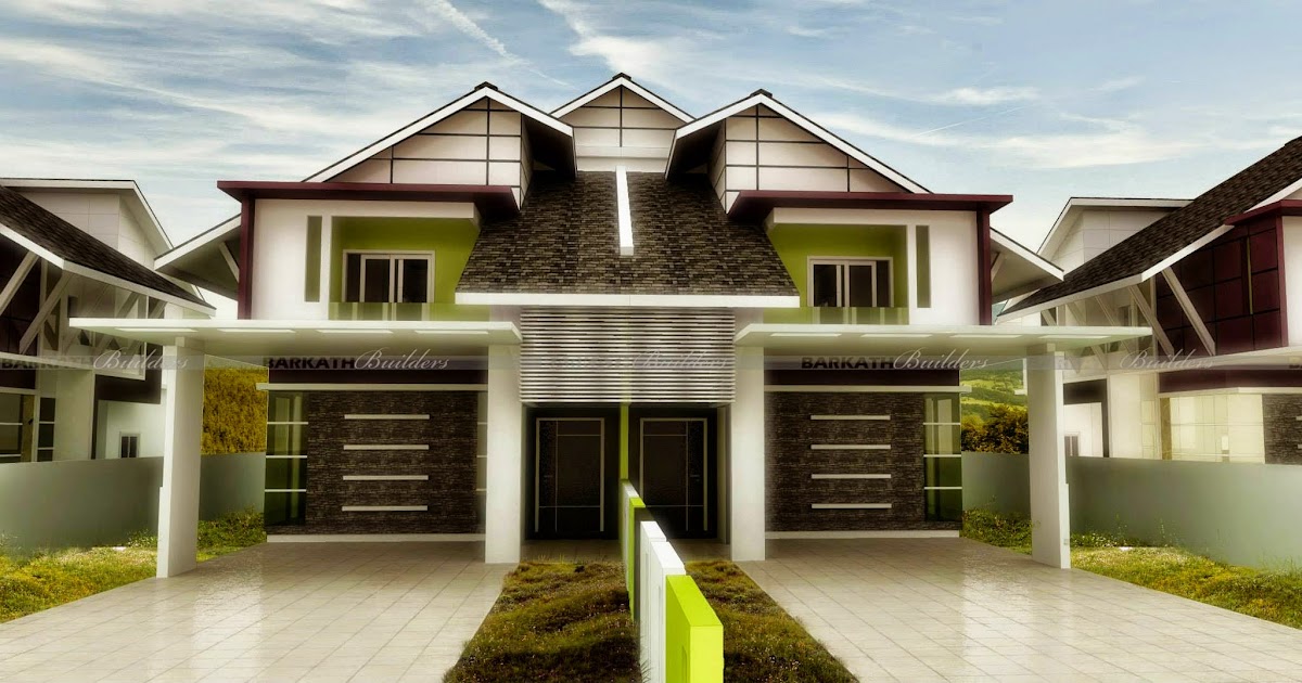 Pandangan Hadapan Rumah  Banglo Setingkat Joy Studio 