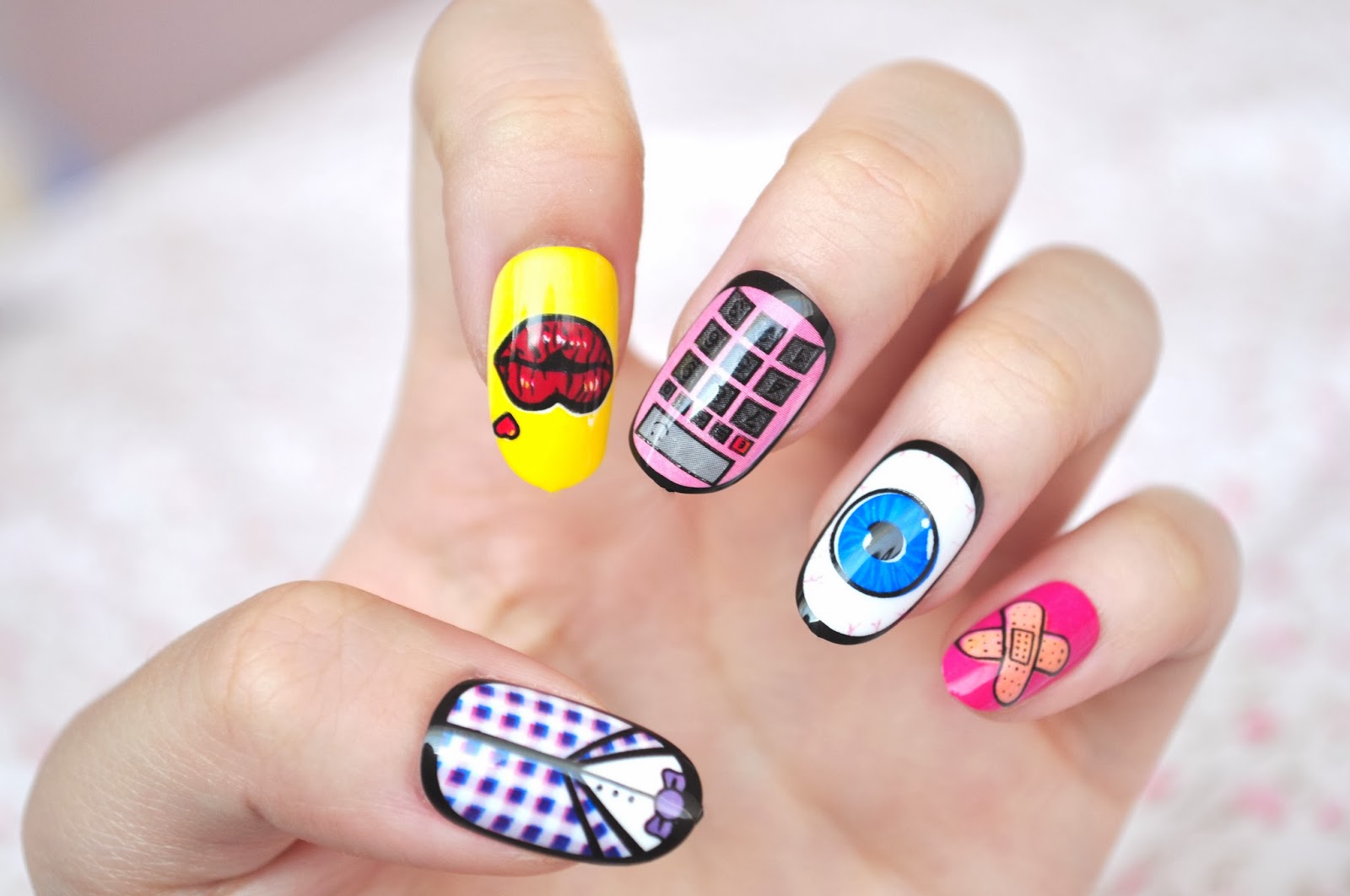 quirky nail art designs, geek chic nail art