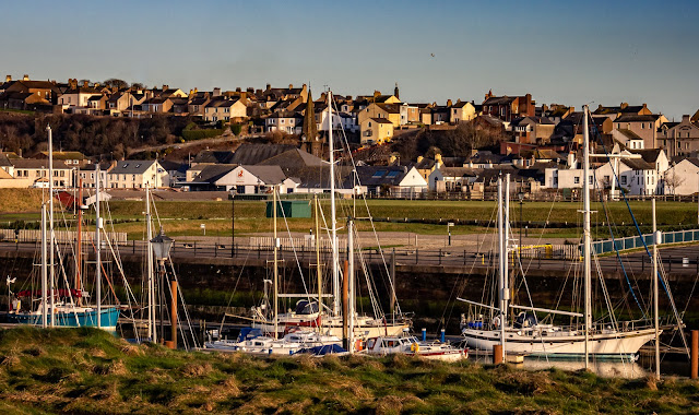 Photo looking across Maryport Marina from the sea wall