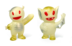 Glow in the Dark Mummy Boy & Bat Boy Vinyl Figures by Super7