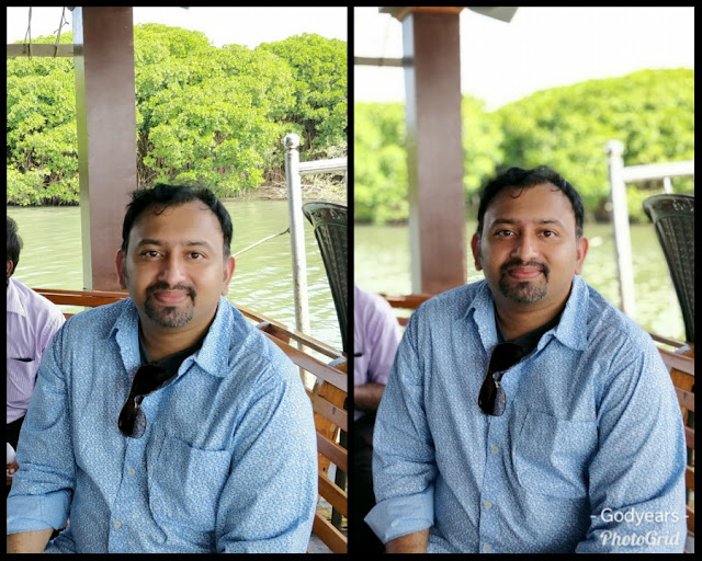 Without and with the 'Profile' effect of the OnePlus5T camera