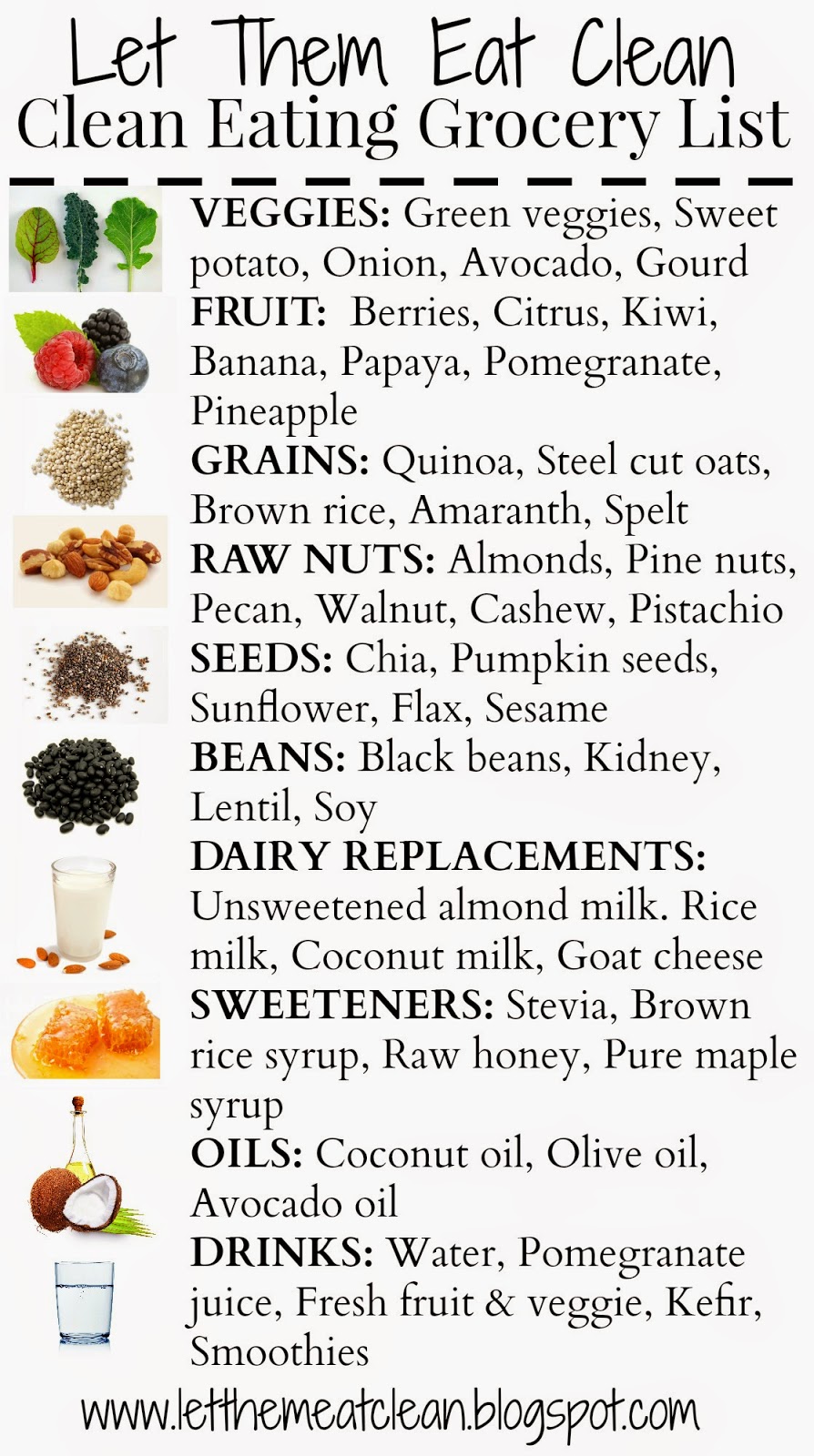 let them eat clean clean eating grocery list