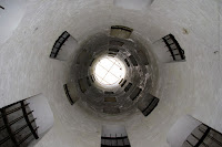 Triple spiral staircase linking Grand Shaft Barracks to Snargate Street. Built on Western Heights 1805-1807 in Napoleonic Wars. Lieutenant (Quartermaster) Charles Wooden, Victoria Cross, died in barracks above in 1876; he rode in Charge of the Light Brigade, Balaclava, Crimean War, 1854.