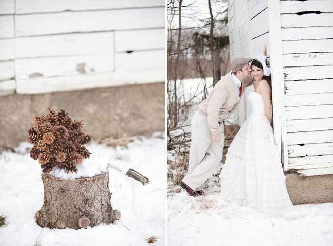  this lovely winter themed wedding shoot featured on Green Wedding Shoes