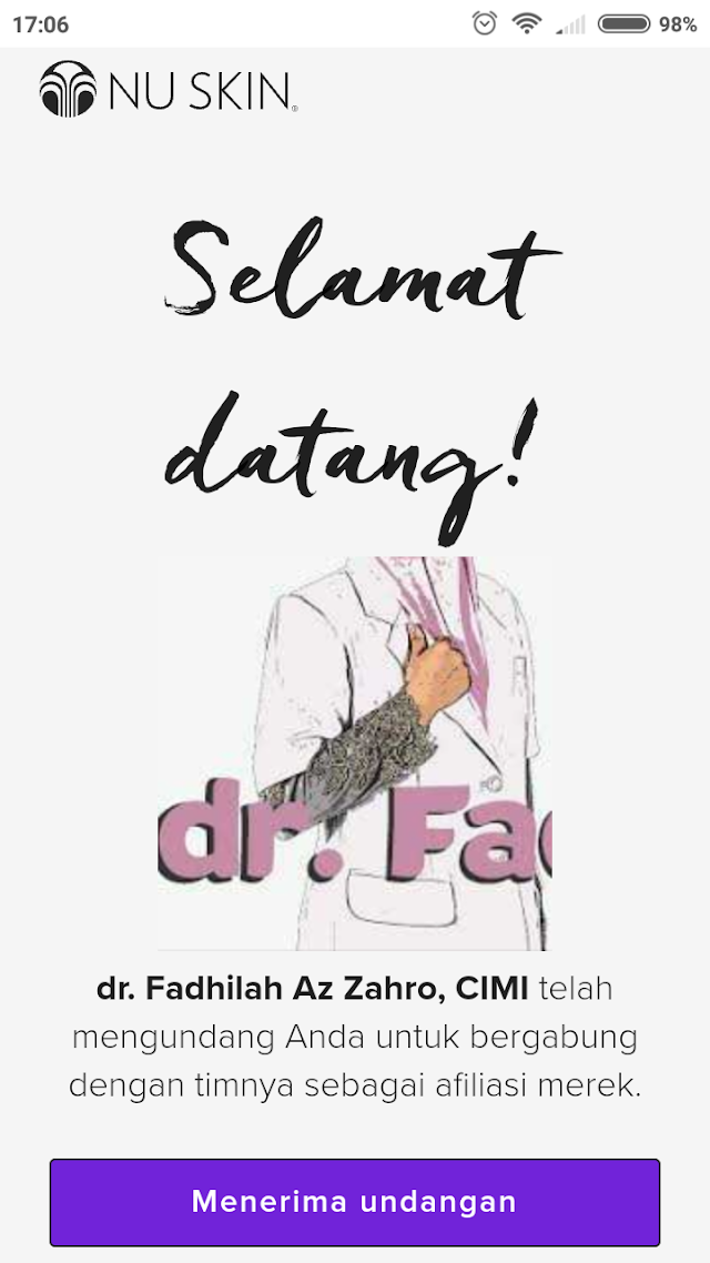 Bergabung bersama Nu Skin dengan saya 🙏🏻 dr. Fadhilah Az Zahro, CIMI