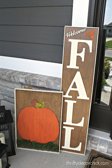 DIY pumpkin and fall wood signs