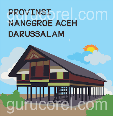  Rumah  Adat  Aceh Kartun  Vector Guru Corel