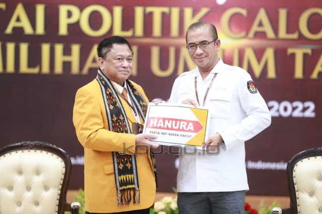 Partai Hati Nurani Rakyat (Hanura) Mendaftar ke KPU Sebagai Calon Peserta Pemilu Tahun 2024 
