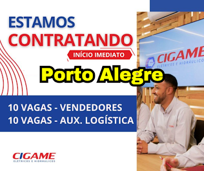Cigame abre 20 vagas para Vendedores e Auxiliar de Logística em Porto Alegre