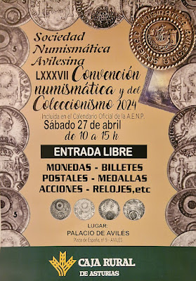 cartel, convención, numismática, coleccionismo, Avilés