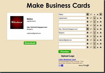 make businass card