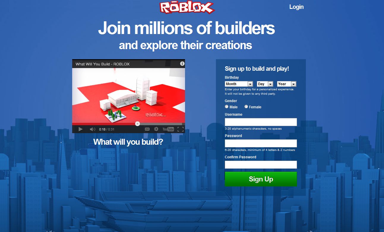 Unofficial Roblox New Roblox Log In Page - can't sign in to roblox account