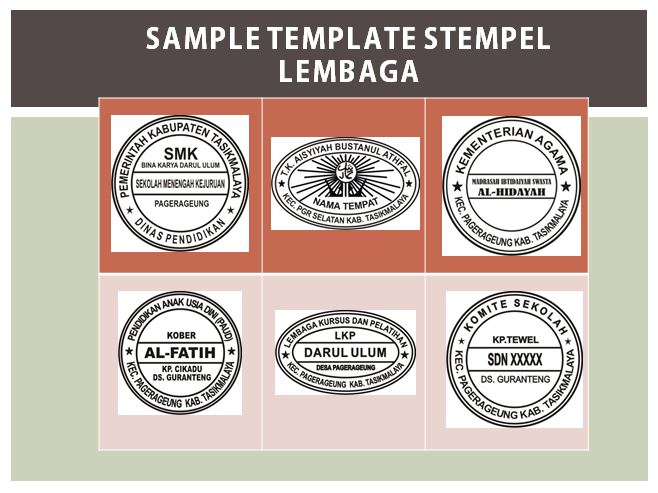 Download Kumpulan Template Stempel  Lengkap Format CDR  