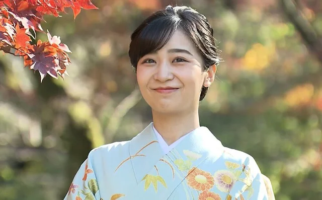 Princess Kako visited Emperor Naruhito and Empress Masako. Princess Kako's 29th birthday photos. Japanese traditional kimono