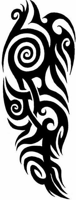 Tribal Half Sleeve Tattoo Stencil