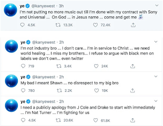 Kanye West wants a 'public apology' from Drake in yet another epic rant