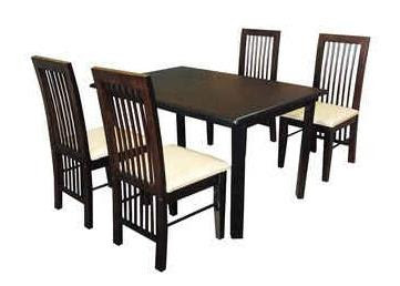  Meja  makan kayu murah 4 kursi furniture mebel