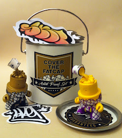 “Cover The Cap” 3 Inch FatCap Artist Proof Set by Sket One - LA Edition “Cover The Cap” FatCap & the North America Exclusive Case Incentive Gold “Cover The Cap” FatCap