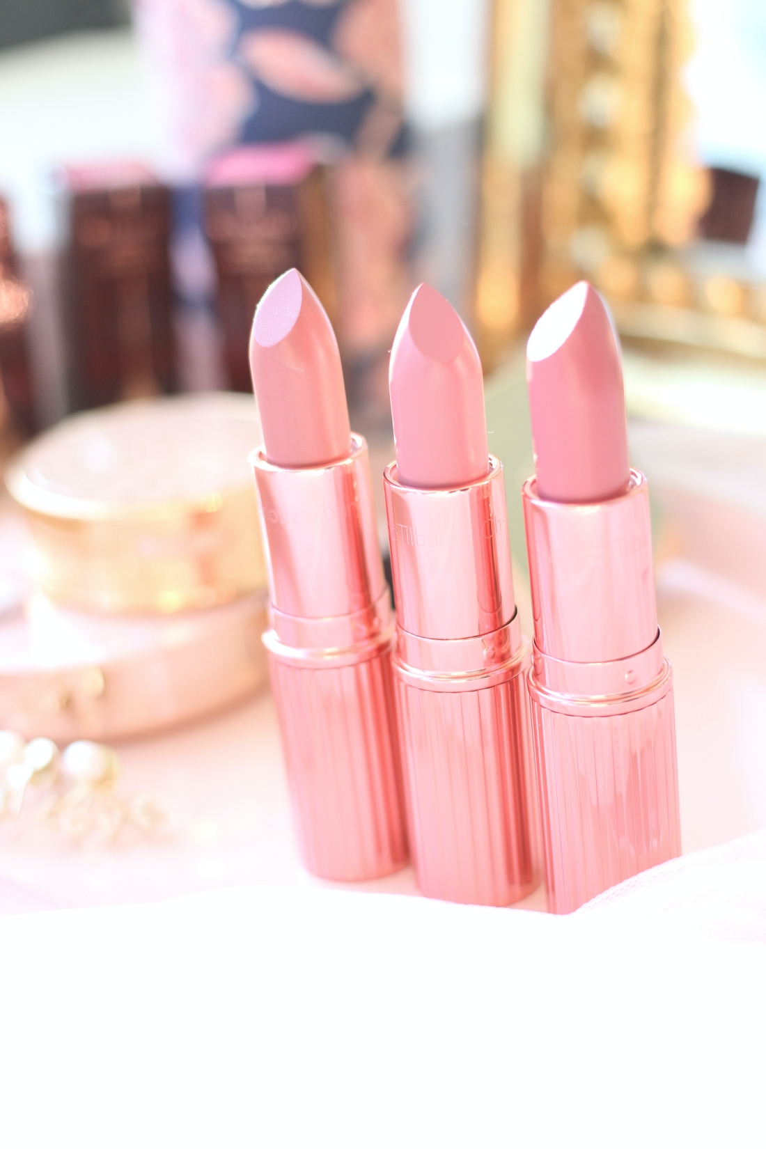 Charlotte Tilbury Hollywood Beauty Icon Lipsticks: Icon Baby, Red Carpet Pink & Candy Chic