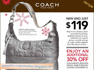 Free Printable Coach Coupons