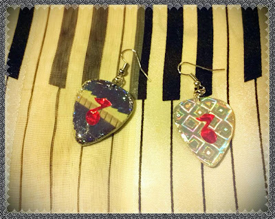 Elton John Guitar Pick Earrings