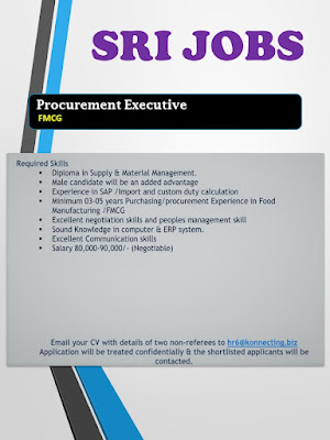 Procurement Executive vacancy at FMCG