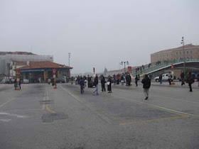 Venice bus station, Piazzale Roma, during a strike