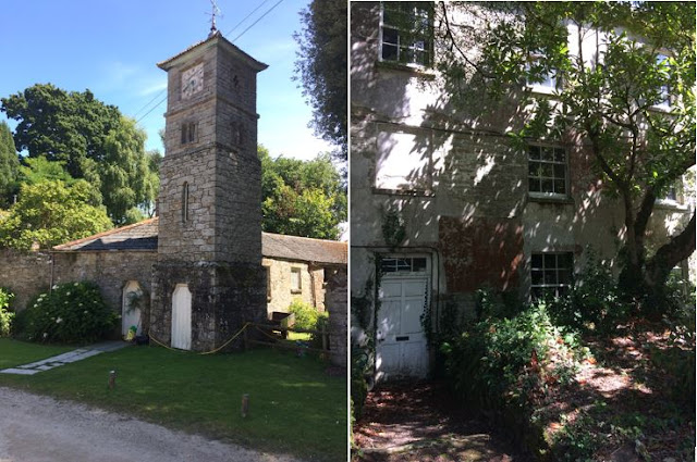 Enys Gardens clock tower courtyard