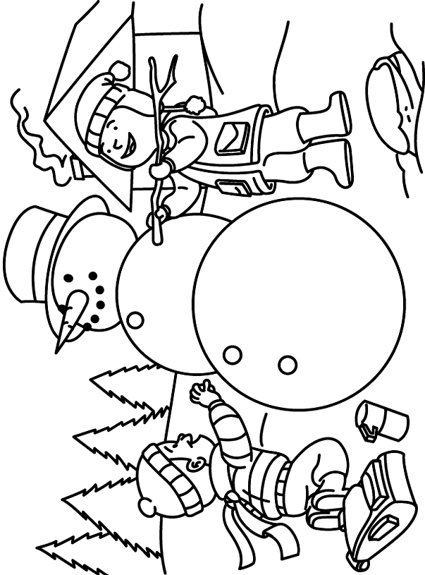 Snowman Coloring Pages For Kids 10