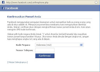 permintaan konfirmasi facebook