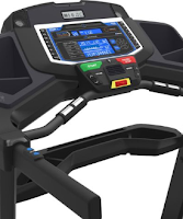 DualTrack blue-backlit LCD display on Nautilus T616 Treadmill, image