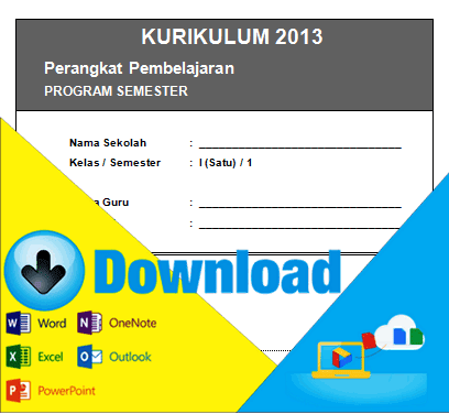 Download Program Semester Kurikulum 2013 Kelas 1 SD Semester 1 & 2