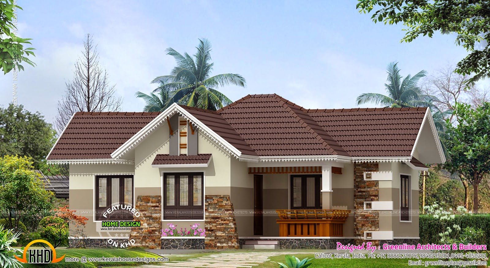 Nice small  house  exterior  Kerala home  design  and floor  plans 