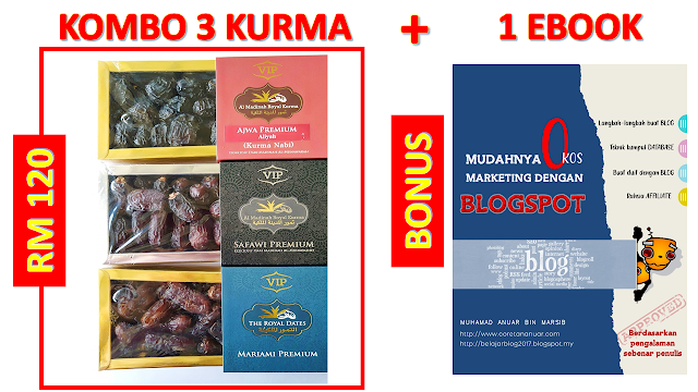 Bonus Untuk Pembelian Combo Kurma Ajwa Aliyah, Mariami, dan Safawi 500g