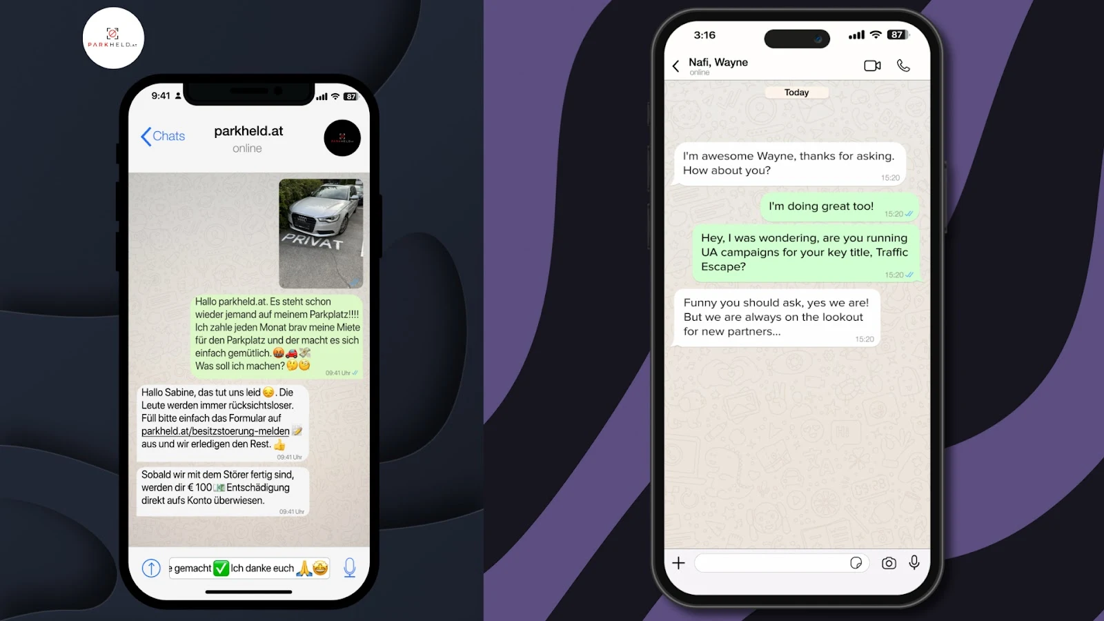 Custom WhatsApp Text Message Chat Animation 1