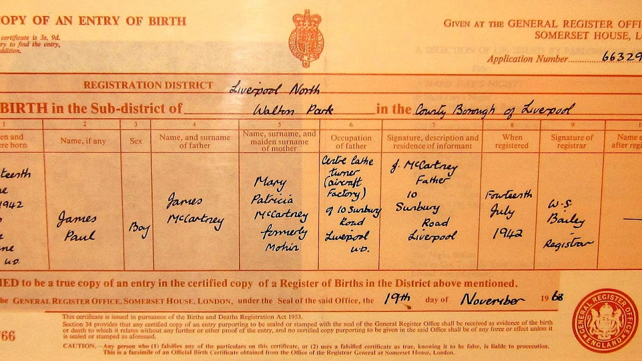 General Register Office for England and Wales Index