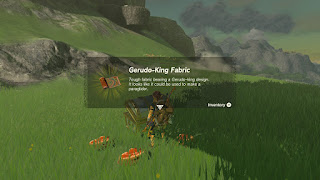 Gerudo-King Fabric - Tough fabric bearing a Gerudo-king design. It looks like it could be used to make a paraglider.