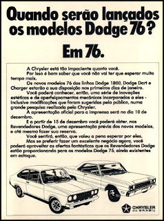 propaganda 1975 - Dodge-76, Dodge Dart 1976, chrysler anos 70, carro antigo chrysler, anos 70, década de 70, propaganda anos 70, Oswaldo Hernandez,