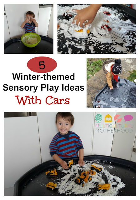 sensory play with cars