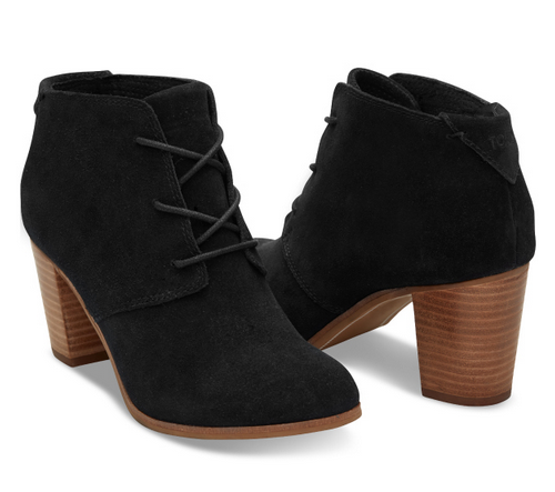 Black Suede Lunatas Lace-Up