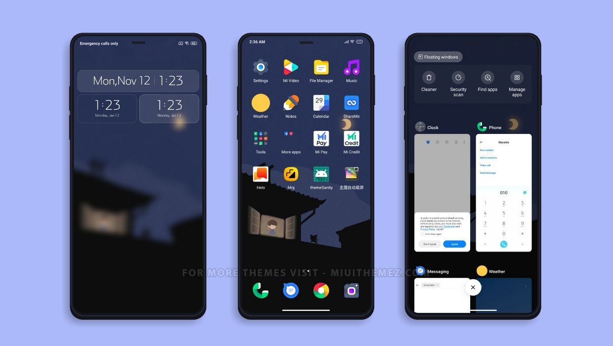 Thoughtful Night MIUI Theme