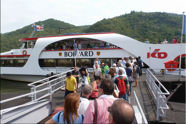 Embarcando para el crucero por el Rhein