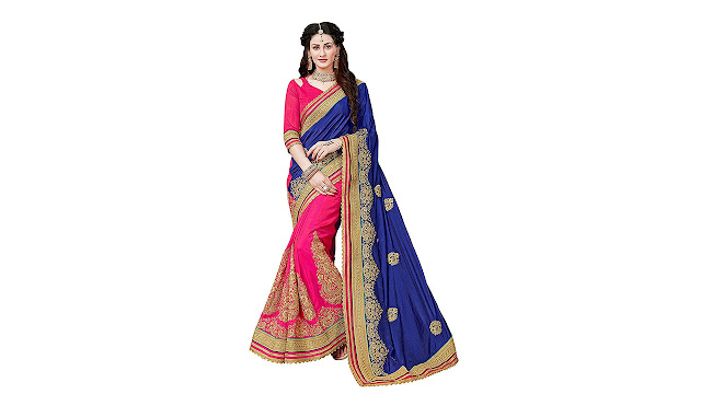 Manohari Designer Blue Art Silk Saree