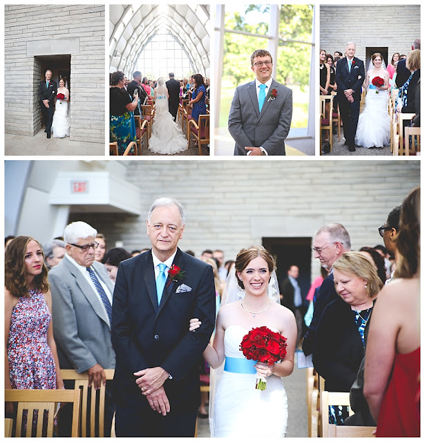 wedding ceremony at White Chapel in Terre Haute, Indiana