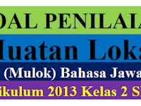 Soal Muatan Lokal (MULOK) Bahasa Jawa K2013 Mulok Kelas 2 SD/MI