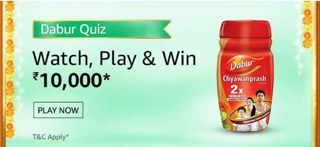 Amazon Dabur Quiz answers of 5th October 2020