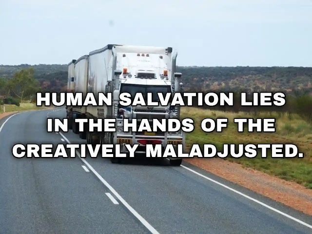 Human salvation lies in the hands of the creatively maladjusted.