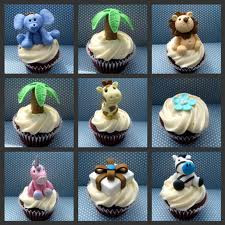 baby booties made from cupcakes