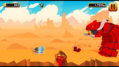 Cube Samurai Run Squared Game Screenshot 1